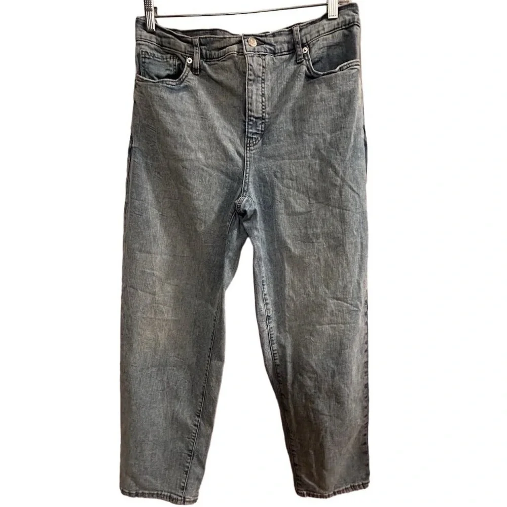 Banana‎ Republic Women's High-Rise Straight Jeans Size 12 Blue Light Wash